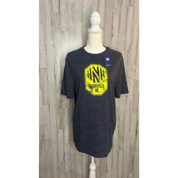 NWT MLS Nashville SC Men's Logo T-Shirt Heathered Gray Size Medium‎ - Picture 1 of 5